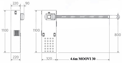 BFT Moovi 30 габаритные размеры