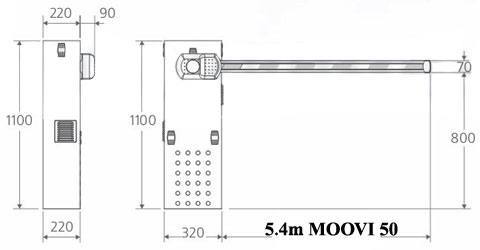 BFT Moovi 50 габаритные размеры