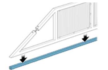 Направляющая ЭКО 6м балка (шина, профиль) для откатных (сдвижных) ворот