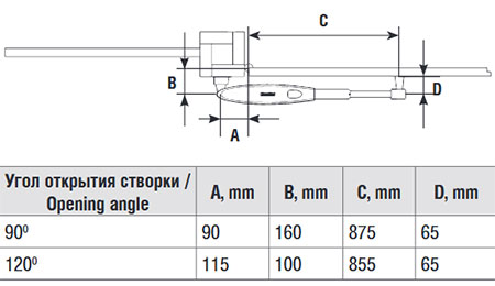 Монтажные размеры для Doorhan SW-24