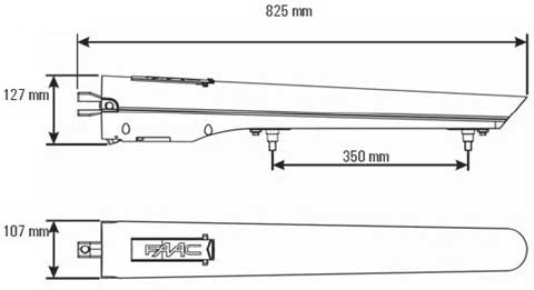 Габаритные размеры привода Faac S418