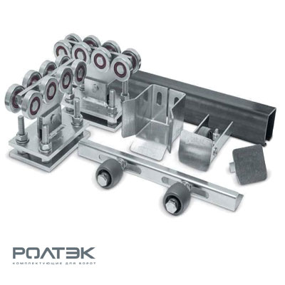 Система комплектующих Ролтэк серии ЭКО для откатных ворот до 500 кг с балкой 7 метров